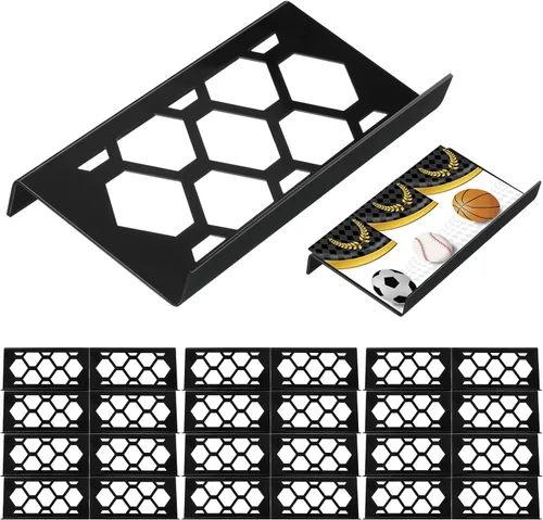 Vista 9 de Yalikop 10 soportes para tarjetas coleccionables para vitrina, hueco Elevadores modulares de acrílico de la exhibición para el juego de mesa