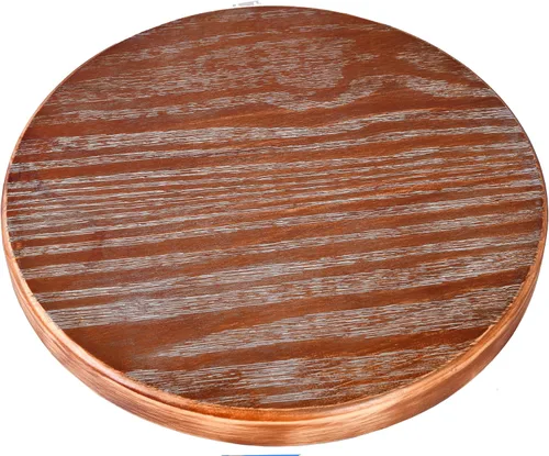 Vista 5 de Topower Taburete de cocina de granja, taburete de mostrador industrial, asiento redondo decorativo de cocina, taburetes de bar giratorios de altura