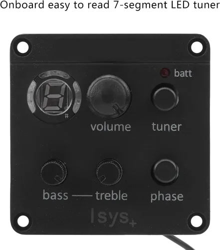 Vista 9 de Pastilla de guitarra acústica, pastilla de guitarra a bordo ecualizador de preamplificador con ecualizador manual de usuario pegado al agujero