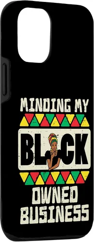 Vista 3 de Funda de regalo para iPhone 14 Minding My Black Business Pride BLM African Women CEO