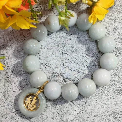 Vista 8 de Heavens Tvcz Joyería real de jade verde claro natural joyería de moda con dije de moneda prosperidad redonda por la suerte para mujeres y hombres