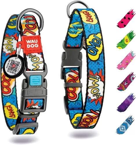 Vista 15 de WAUDOG Collar de nailon para perros – Collar ajustable para perros grandes, pequeños y medianos – Collares de cachorros para perros de razas grandes