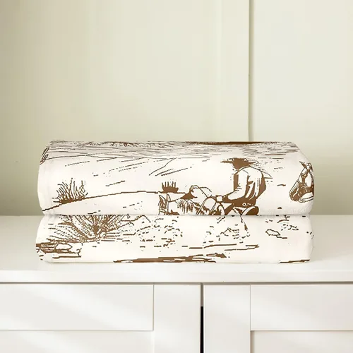 Vista 4 de Erosebridal Manta de vaquero occidental de 40 x 50 pulgadas, diseño del desierto americano del salvaje oeste americano, ilustración dibujada a mano
