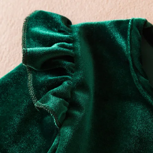 Vista 4 de NNJXD Vestido de fiesta de tul de manga larga para niña de princesa