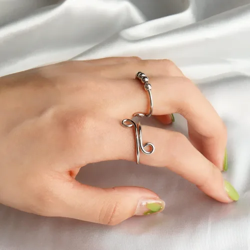 Vista 3 de HUASAI Anillo de ansiedad para mujer anillo de alivio de ansiedad anillos para aliviar el estrés y la ansiedad para mujeres y hombres