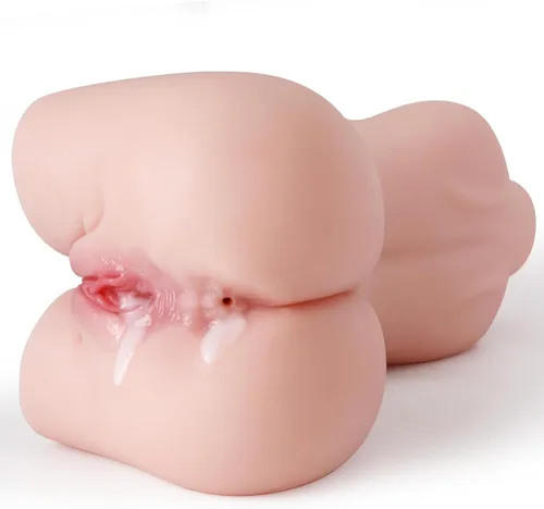 Vista 3 de Torso de Muñeca Sexual Portátil de 7.7 Libras Juguetes Sexuales para Adultos para Hombres 2 Canales con Vagina y Ano Masturbador Masculino 3 en 1