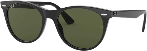 Vista 11 de Ray-Ban Gafas de sol redondas fotocromáticas Wayfarer Ii Evolve RB2185 para hombre Negro/G-15 Verde