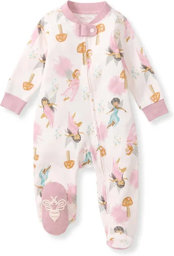 Vista 9 de Burt's Bees Baby Pijama con pies de algodón orgánico para niña Cozy Teddies - Paquete de 1