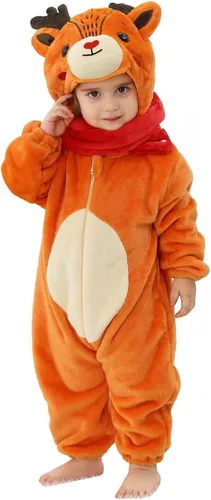 Vista 16 de ABTSHU Disfraces de animales para bebé, disfraz de Halloween para niños pequeños Dinosaurio verde