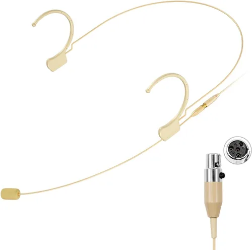 Vista 9 de KIMAFUN Auriculares/Micrófono de Diadema Profesional Earset Sobre la Oreja Colgante Micrófono Condensador Compatible con Sistema Inalámbrico