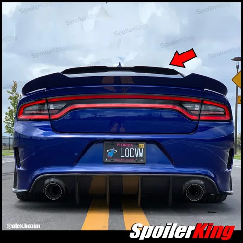 Vista 6 de SpoilerKing Alerón de techo de corte central compatible con Dodge Charger 2015-2023 (380RC)