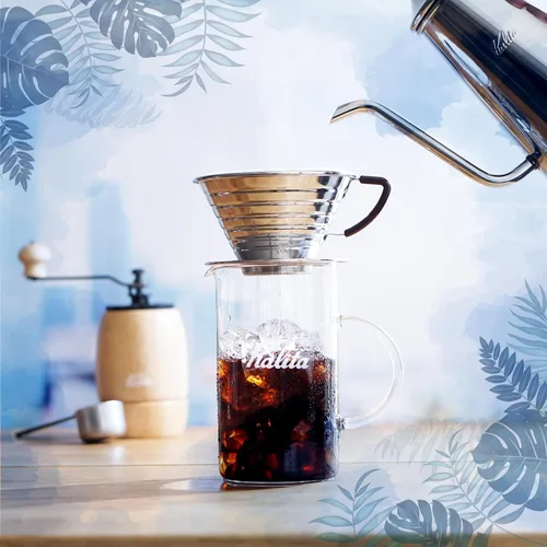 Vista 2 de Kalita Wave Series gotero ondulado 155 [Para 1 a 2 personas] #04151, marrón (bronce)
