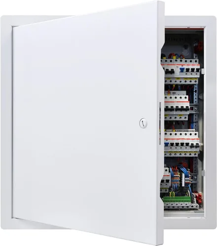 Vista 16 de VEVOR Panel de acceso para paneles de yeso, puerta de acceso de acero galvanizado de 13.3 x 13.3 pulgadas, panel de servicio con bisagras de fácil