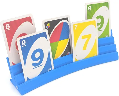 Vista 2 de Playing Card Holder Tray for Cards-Board Games- Terraforming Mars-Uno Made in Canada (Blue)