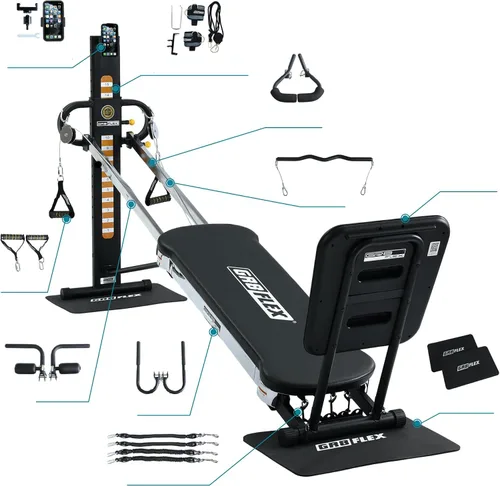 Vista 13 de GR8FLEX Gimnasio de rendimiento para un total de más de 100 ejercicios, máquina de entrenamiento multifuncional, entrenamiento de fuerza de alto