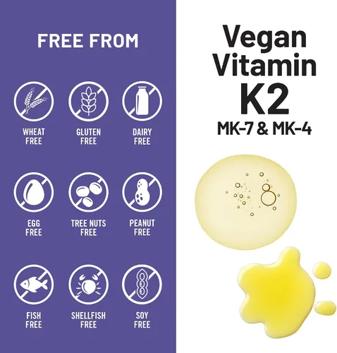 Vista 5 de NatureWise Suplemento de vitamina K2 de 600 mcg con MK-7 100mcg y MK-4 500mcg - Fórmula mejorada biodisponible - Complejo K para la salud ósea