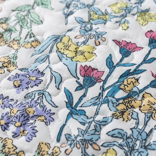 Vista 7 de HoneiLife - Juego de edredón de 3 piezas, colcha ligera de microfibra, diseño de flores silvestres, cubrecamas ligero y botánico, para todas