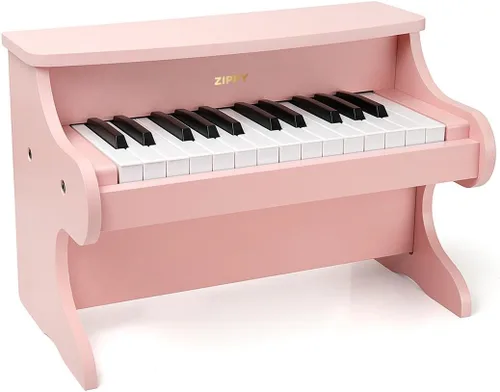 Vista 9 de Teclado de Piano para Niños ZIPPY, Piano Digital de 25 Teclas para Niños, Mini Instrumento Educativo Musical de Juguete, Juguete de Madera para Negro