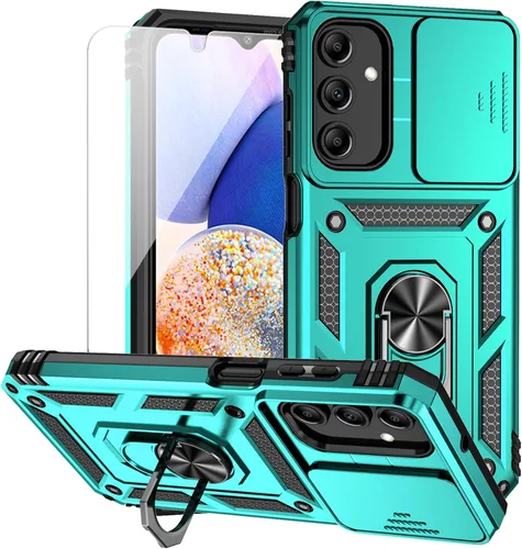 Vista 11 de Funda para Samsung Galaxy A15 5G con cubierta para lente de cámara, protector de pantalla HD, doble capa de grado militar, probada contra caídas