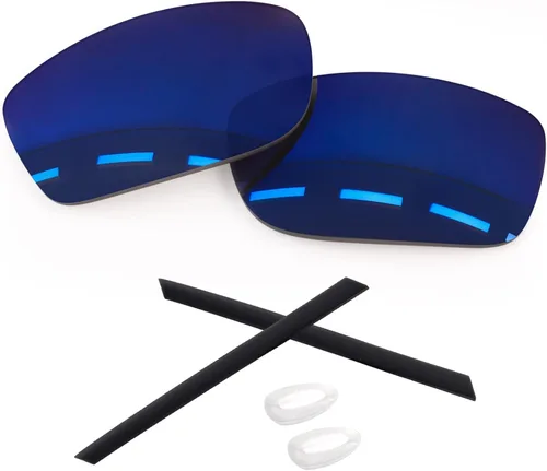 Vista 16 de 1.6MM Polarized Replacement Lenses & Rubber Kits for Oakley Gauge 8 Family Sunglasses Iridium negro - Policarbonato polarizado