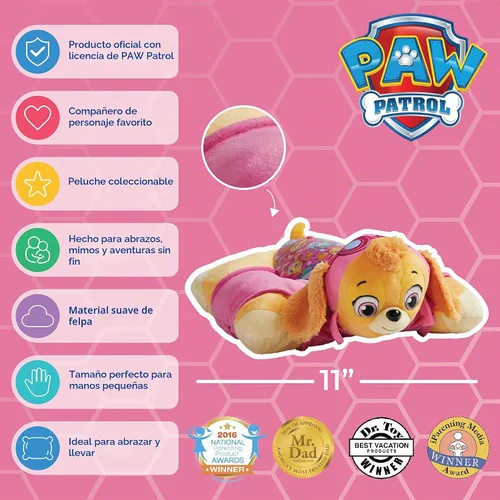 Vista 6 de Pillow Pets Nickelodeon Paw Patrol Skye, 11" Sleeptime Lite