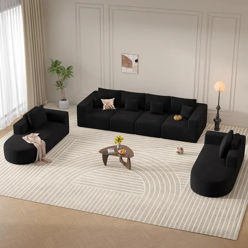 Vista 26 de Sofá cama modular, sofás de nube convertibles para sala de estar, 2 tumbonas de pana sin hueso, sofá cama de gran tamaño para dormitorio,