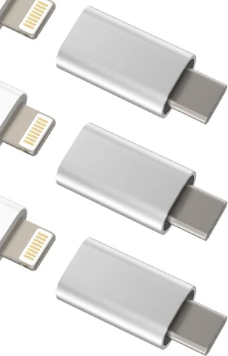 Vista 10 de Adaptador Lightning hembra a USB C macho cargador tipo C (paquete de 3) compatible con iPhone compatible con Samsung Galaxy Note S10 S20 S21 LG