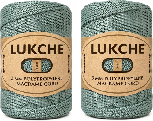 Vista 38 de Cuerda de macramé premium de poliéster de 3 mm (134.44 metros), (250 g) 100% cuerda de macramé de polipropileno, hilo de crochet de macramé colorido