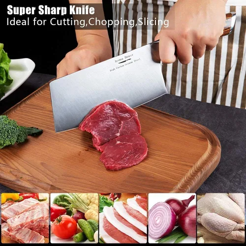 Vista 2 de Juego de regalo de Navidad, cuchillo de carne de 7 pulgadas y cuchillo de pelar de 4 pulgadas