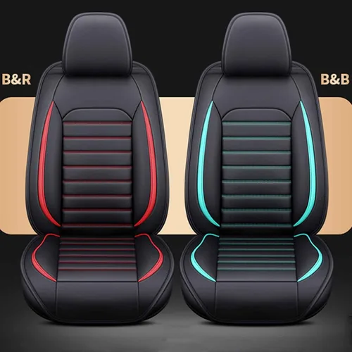 Vista 4 de Car Seat Cover Waterproof Full Set Leather, for Opel Astra H J G Mokka Insignia Cascada Corsa Adam Ampera Andhra Zafira, Leather 5-Seat Car Seat