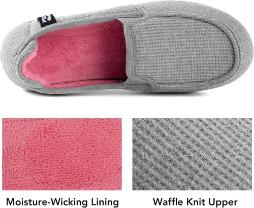 Vista 5 de RockDove Pantuflas con capucha de dos tonos para mujer con plantilla extraíble