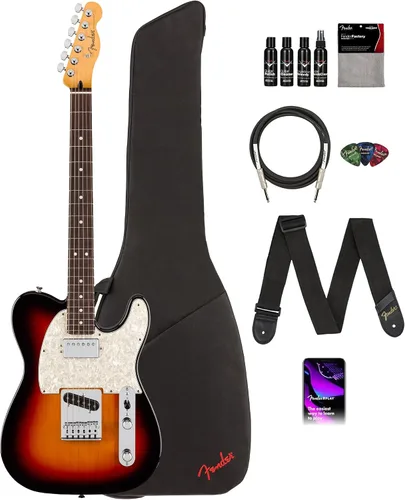 Vista 25 de Fender Player II Modified Telecaster - Paquete de ráfaga de 3 tonos con estuche, correa, cable, juego de púas de 3 piezas y kit de limpieza