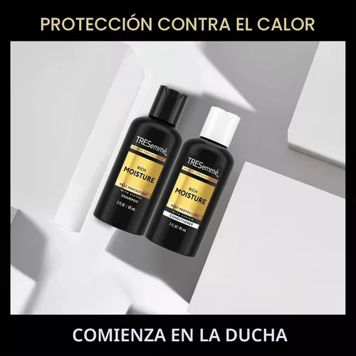 Vista 7 de TRESemmé Travel Essentials, Juego de Champú y Acondicionador de Humedad Rica, Desenredante Hidratante para el Cabello con Ácido Hialurónico, 3 Oz c/u