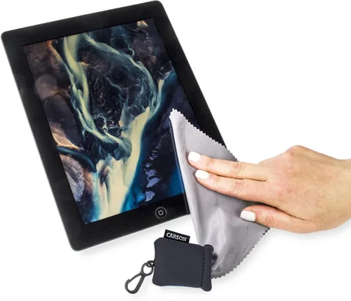 Vista 4 de Carson Stuff-It Microfiber Lens Cloth Cleaning System for Eyeglasses, Smartphones, Tablets, Optics, Lenses, Cameras and More