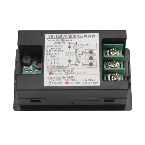 Vista 7 de DROK DC 4.5-100V Multímetro digital con voltímetro, amperímetro y panel de medidor de voltaje, medidor de amperios DC, medidor de voltaje, probador