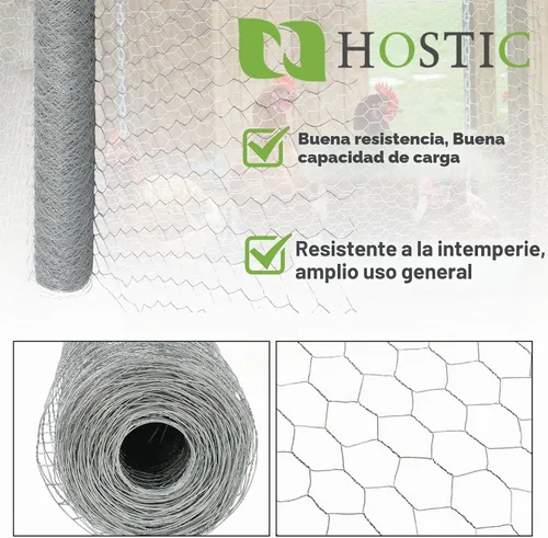 Vista 5 de HOSTIC 6 pies x 150 pies de malla de alambre de pollo de 2 pulgadas, malla hexagonal galvanizada para valla de jardín de aves de corral