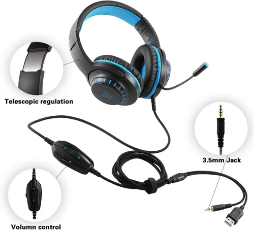 Vista 7 de PACRATE H-11 - Auriculares para videojuegos