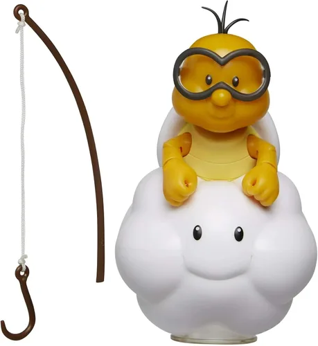 Vista 7 de Nintendo Super Mario Lakitu 4” Articulated Figure with Fishing Pole