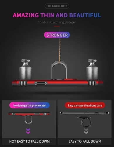 Vista 3 de Korecase Compatible con iPhone 11 Funda resistente de 2 capas cuerpo completo a prueba de golpes con soporte de anillo metálico negro