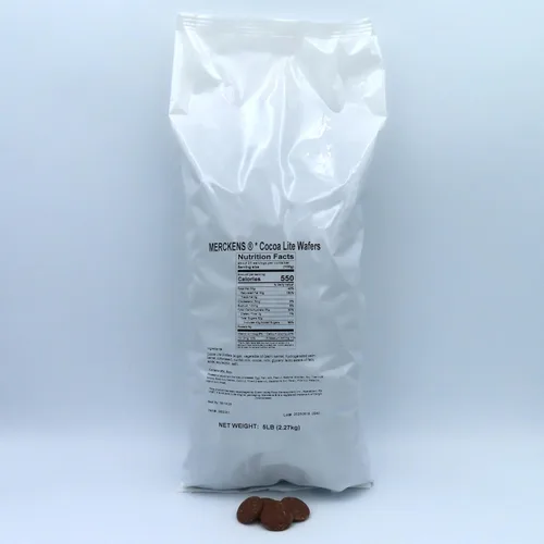 Vista 2 de MERCKENS Obleas para Recubrimiento, Chocolate con Leche para Derretir, Cocoa Lite, Paquete de 5 Libras