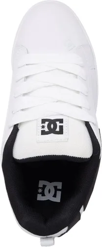 Vista 5 de DC Court Graffik - Tenis bajos informales de skate para hombre, Blanco/Negro/Negro
