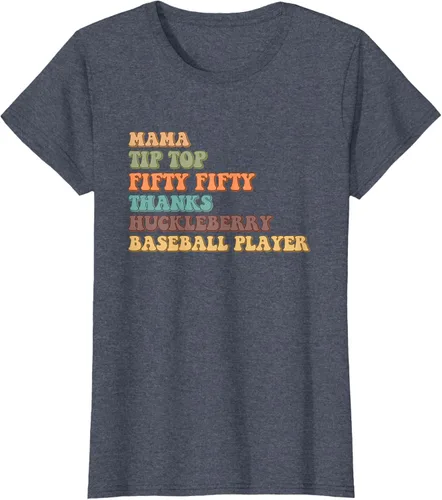 Vista 40 de Mama Tip-Top Fifty Fifty Thanks Huckleberry - Camiseta de béisbol, Negro