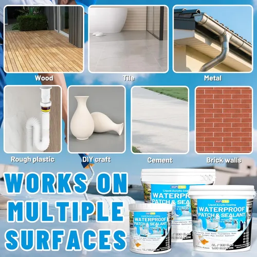 Vista 8 de Hupeyna Sellador impermeable, revestimiento impermeable transparente líquido, agente de reparación antifugas, adhesivo invisible a prueba de agua