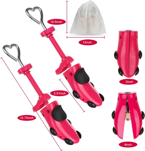 Vista 3 de Parts3A Estirador de zapatos para hombres y mujeres, estirador de botas, ajustable en 4 direcciones para estirar el ancho de la longitud