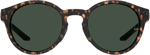Vista 3 de Under Armour Gafas de sol redondas UA Infinity para adultos, Habana OscuraVerde