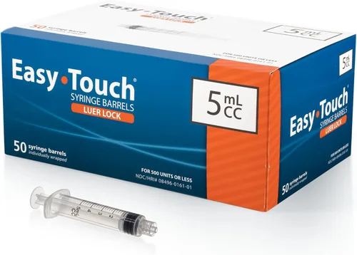 Vista 10 de EasyTouch Luer-Lock barril de jeringas, jeringa de 1ML, paquete de 100
