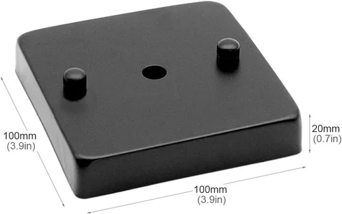 Vista 3 de Placa de luz de techo retro, 2 piezas de accesorios colgantes de disco de chasis de base cuadrada negra compatibles con lámparas de pared, lámparas