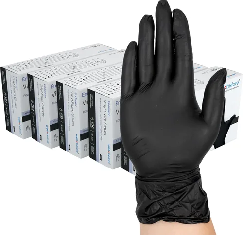 Vista 11 de Well Before Guantes de vinilo negros - Guantes desechables sin polvo y sin látex