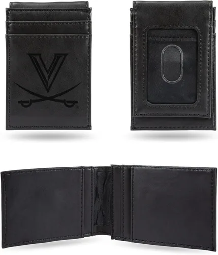 Vista 100 de Cartera de bolsillo frontal grabada con láser NCAA - Compacta/Cómoda/Delgada