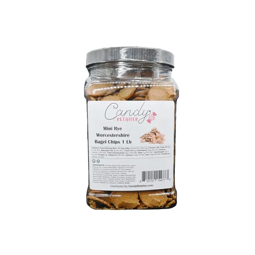 Vista 2 de Candy Retailer Mini Rye Worcestershire Bagel Chips 1 Lb